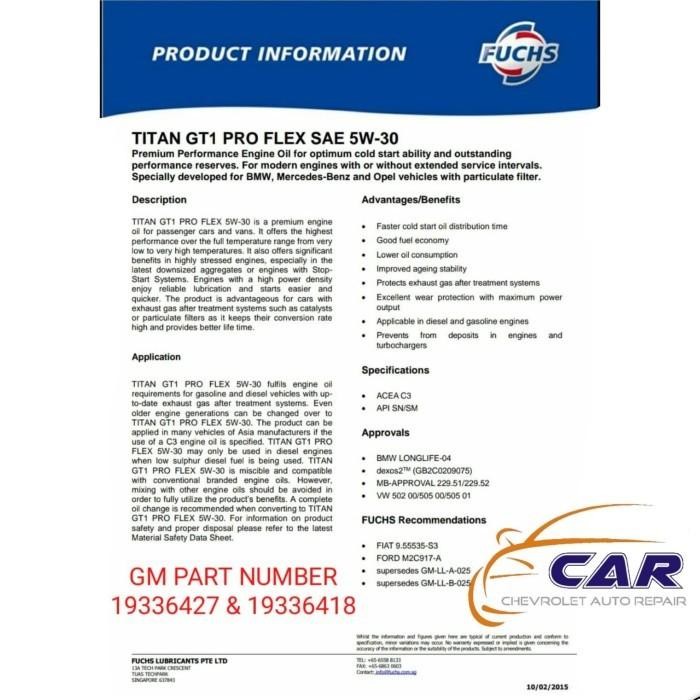 Oil Oli Mesin Bensin Diesel Chevrolet Captiva Acdelco Ac Delco Dexos 2 Asli Gm