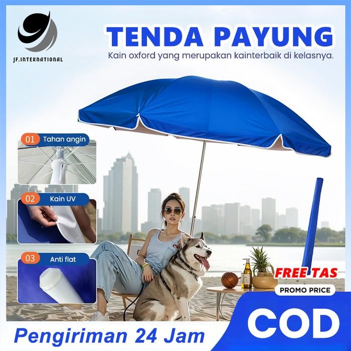 PREMIUM Payung Tenda / UV Anti Angin Tenda Taman Pantai Cafe Payung / Anti UV Anti Angin Payung