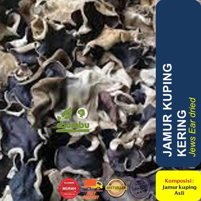 

PREMIUM Jamur Kuping Hitam Kering Curah 1 kg