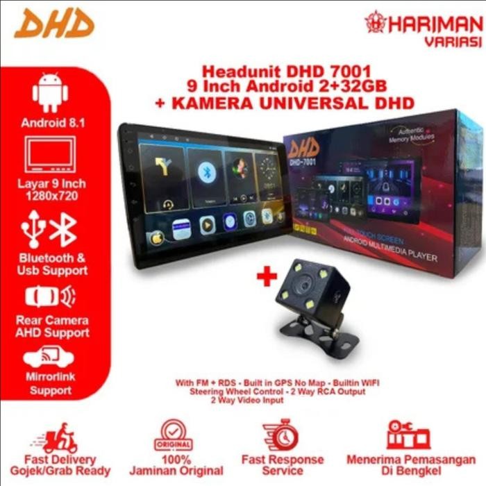 PREMIUM PAKET BUNDLING KAMERA UNIVERSAL + TV ANDROID DHD 7001 9 INCH