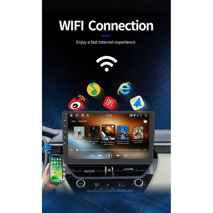 PREMIUM Head Unit Double Din Tape Mobil Bluetooth Layar Sentuh Head Unit Android Monitor Kamera