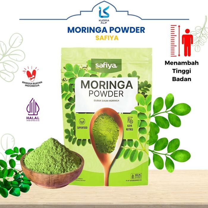 

PREMIUM Serbuk Daun Kelor Kering 100 gr Bubuk Moringa Safiya