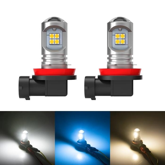 2pcs H11 LED Fog Light Bulbs H8 H9 H16 JP LED 3030 6000k White/4300k