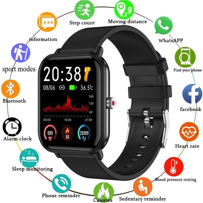 2023 Digital Smartwatch Body Temperature Monitor Fitness Sports