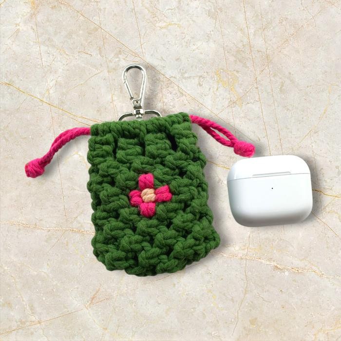 PREMIUM Mini pouch macrame airpods mini pouch airpods