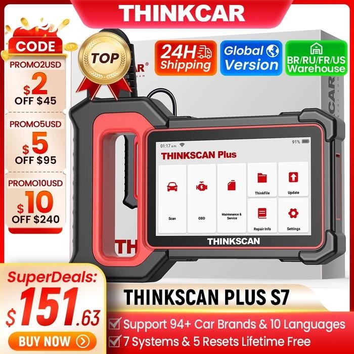 THINKCAR Thinkscan Plus S7 OBD2 Scanner Professional Automotive Code