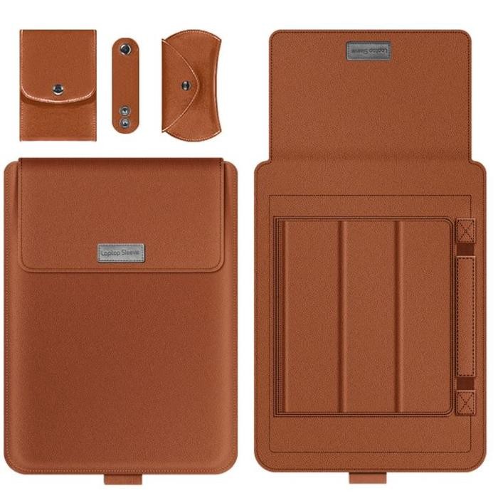 Laptop Pavilion X360 14" Leather Case Sleeve Cover Mousepad Tas