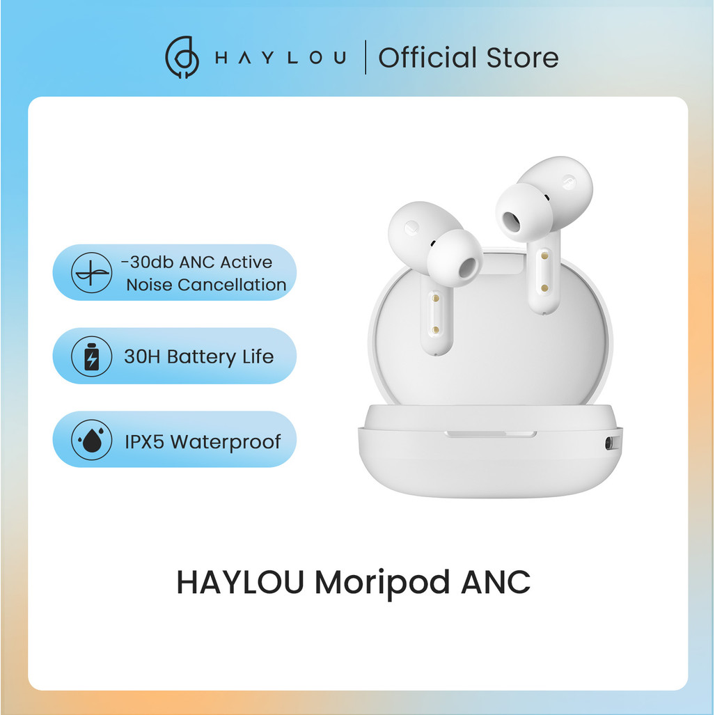 HAYLOU MoriPods ANC Bluetooth Earphones V5.2 TWS Wireless Headphones
