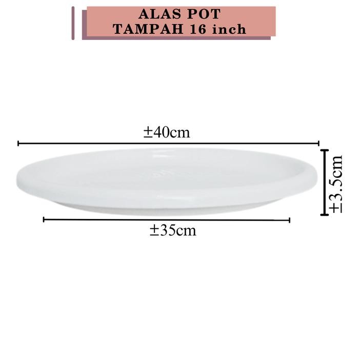 [Sp] Promo Tatakan Pot Jumbo Tampah 16 Inch Hitam Putih Bata Pot 50Cm