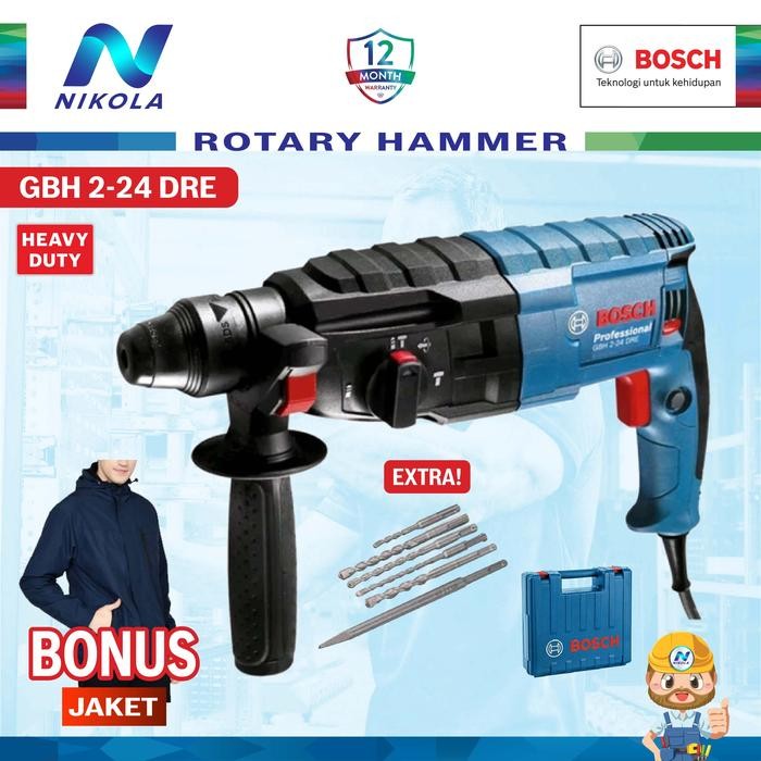GBH 2-24 DRE BOSCH Rotary Hammer Hammer Drill Bor Bobok Beton GBH 224