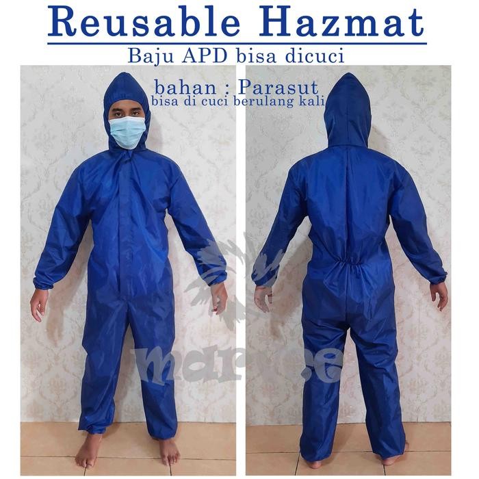 Baju Apd / Hazmat Reusable Bisa Dicuci Bahan Parasut