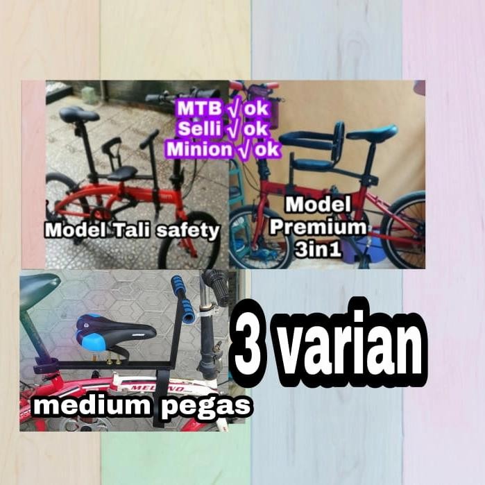 boncengan depan sepeda lipat / boncengan anak sepeda lipat