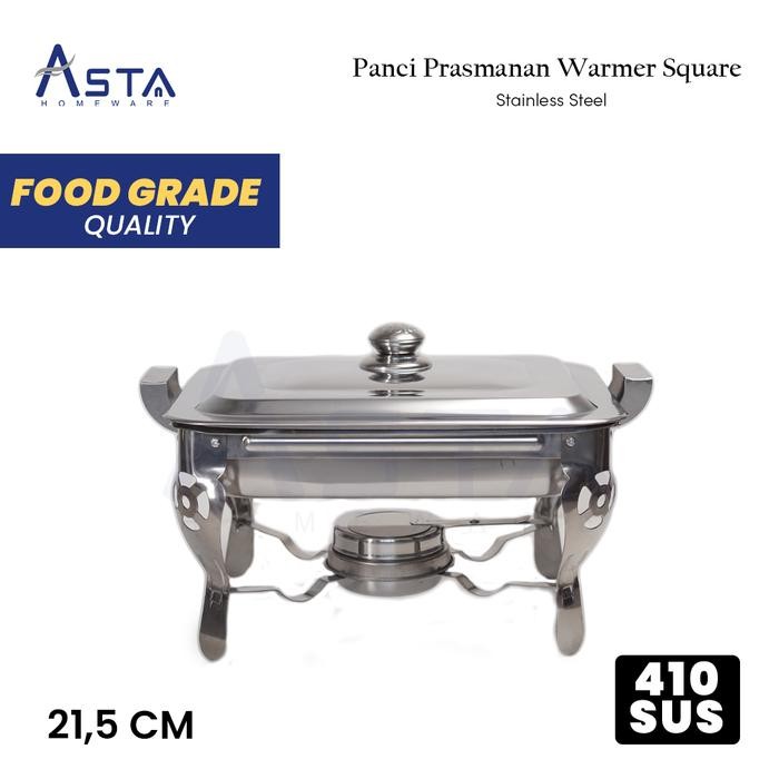 Asta Wadah Prasmanan Set Stainless Steel Tebal Food Warmer 18 x 41 cm