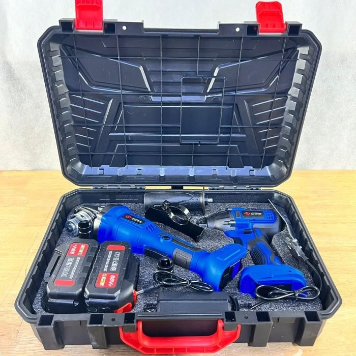 [Expert] impact wrench Hujia paket hemat 2221 + 2521 gerinda cordless