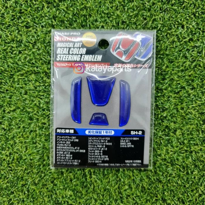 EMBLEM STIR BIRU BLUE HONDA JAZZ FREED CRZ ODYSSEY CRV