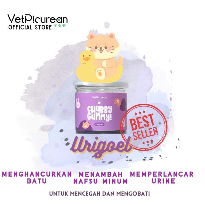 VITAMIN URINARY ANJING KUCING VETPICUREAN CHUBBY GUMMY URIGOEL