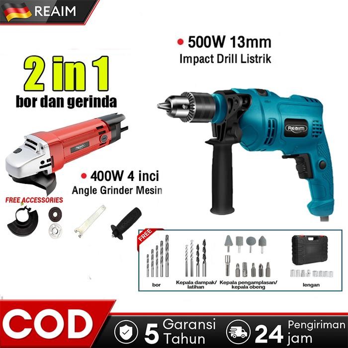 Reaim 13Mm Bor Dan Gerinda Mesin Bor Listrik Bor Gerinda Paket Bor Dan Gerinda Mesin Gerinda Tangan