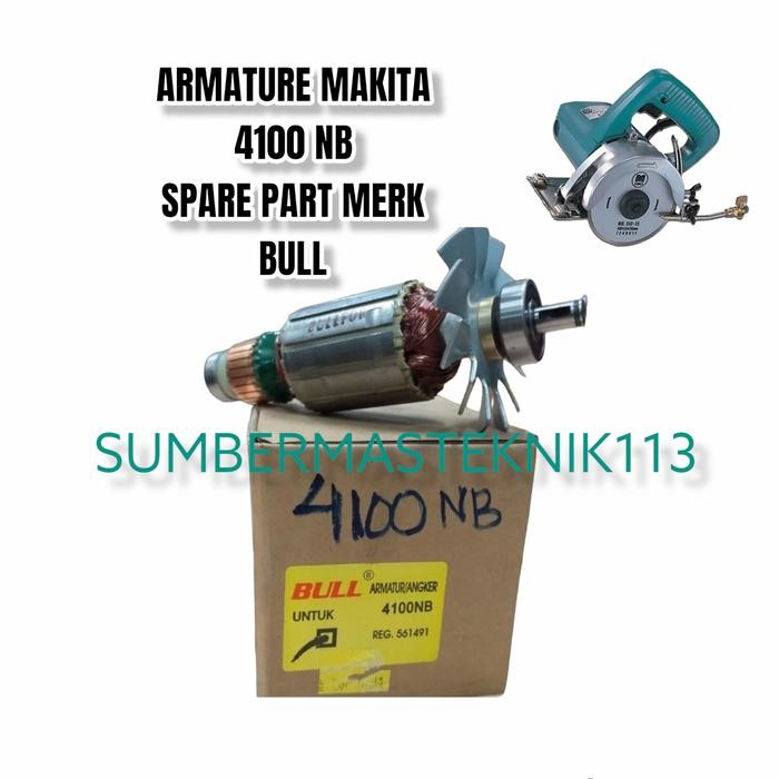 Armature Makita 4100 Nb Angker Mesin Marble Cutter Makita 4100Nb Bull
