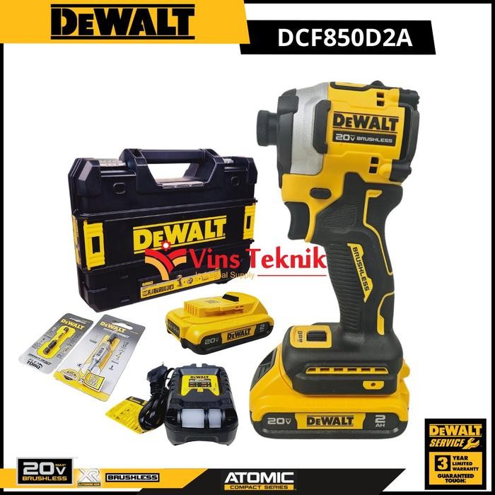 Brushless impact screw driver bor obeng cordless DCF850 DEWALT DCF 850