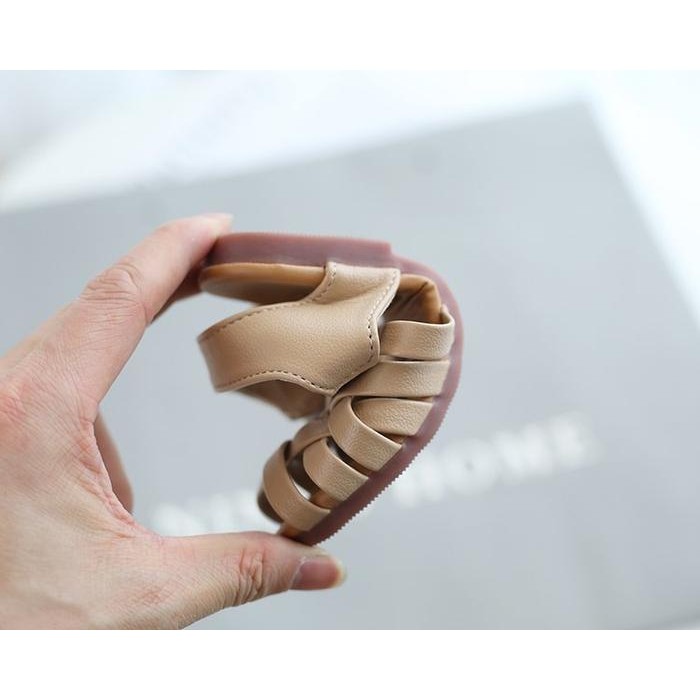 Carviil Shoes - Sandal Tenun Bertali Gadis Lucu Kulit Lembut Nyaman Sepatu Pantai Anak Usia 1-8