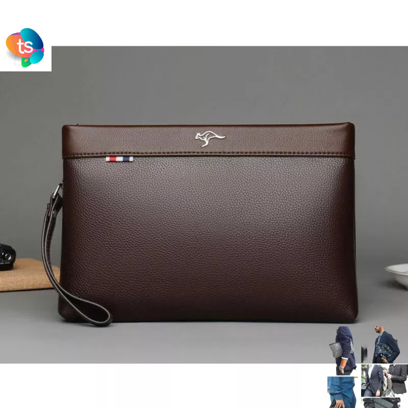 Handbag Pria Tas Tangan Pria Clutch Pria Kulit Pu Leather Tas Selempang Pria Kulit Tas Tangan Clutch