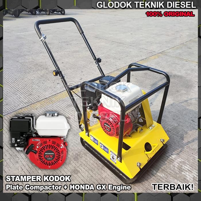 Stamper Kodok + HONDA GX 160 5.5 HP ORI Plate Compactor SIAP PAKAI