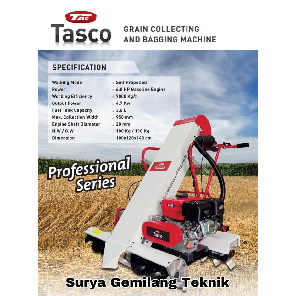 Mesin Panen Padi Pengering Gabah Padi Tasco Grain Bagging Machine Padi