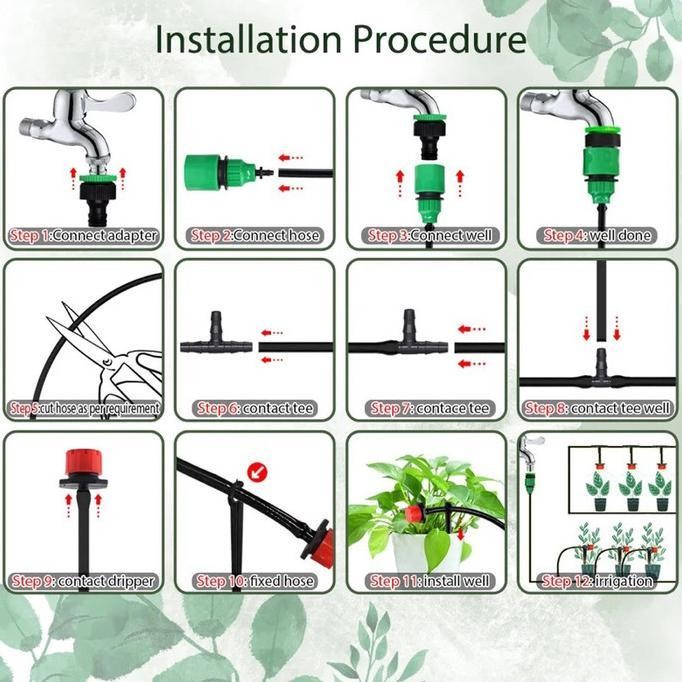 Automatic Digital Irrigation Water Timer Irigasi Misting Tetes Selang