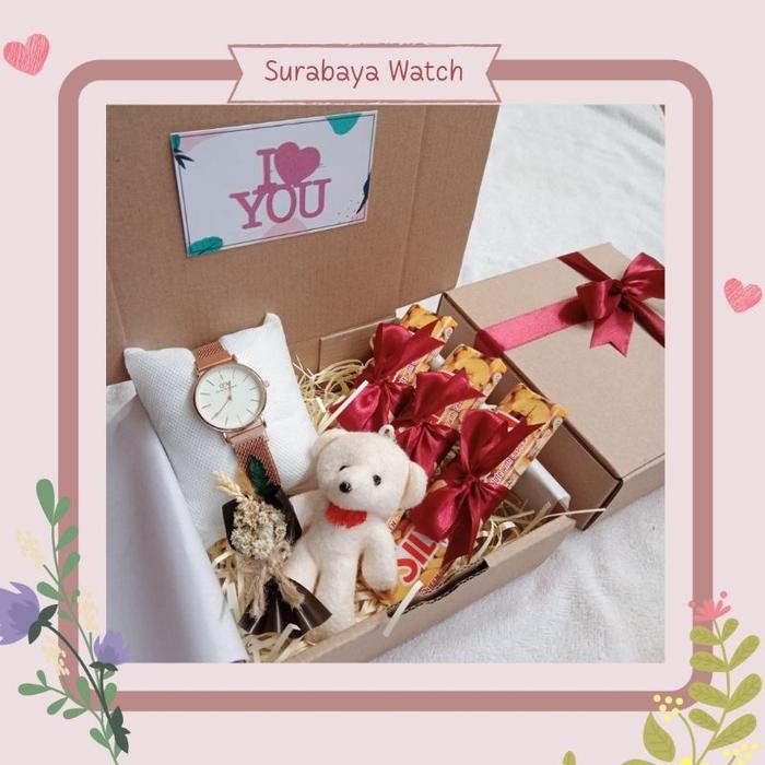 FAVORITE (SPESIAL VALENTINE) Hampers gift box kado wanita jam tangan