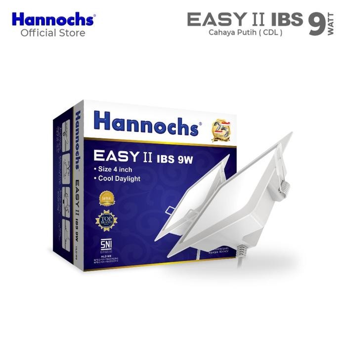 Lampu Downlight LED Hannochs EASY II 9W KOTAK IB