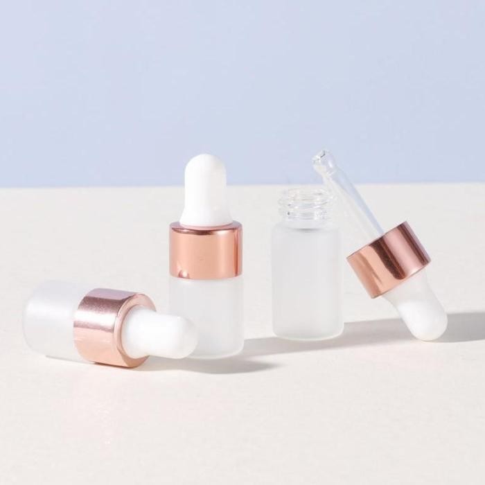 Botol EssentialOil Mini Dropper Rose Gold Glass Dropper Bottle 1ML - 5