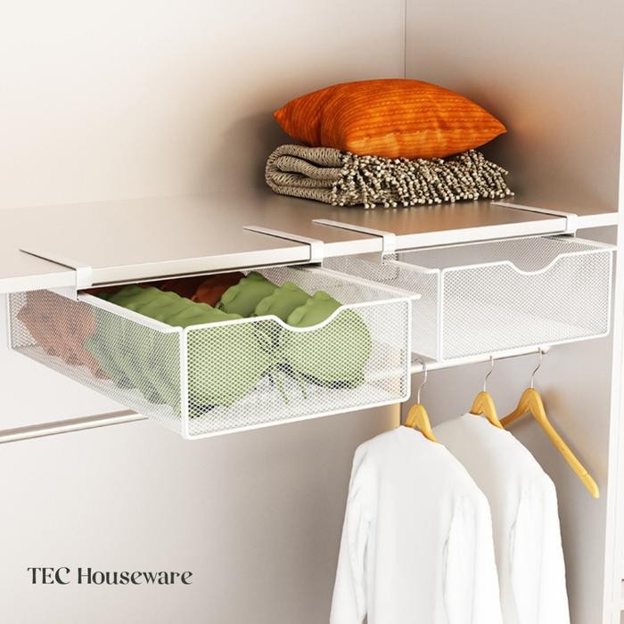 TECHIKO Organizer Keranjang Jaring Kawat Stainless Kotak Penyimpanan