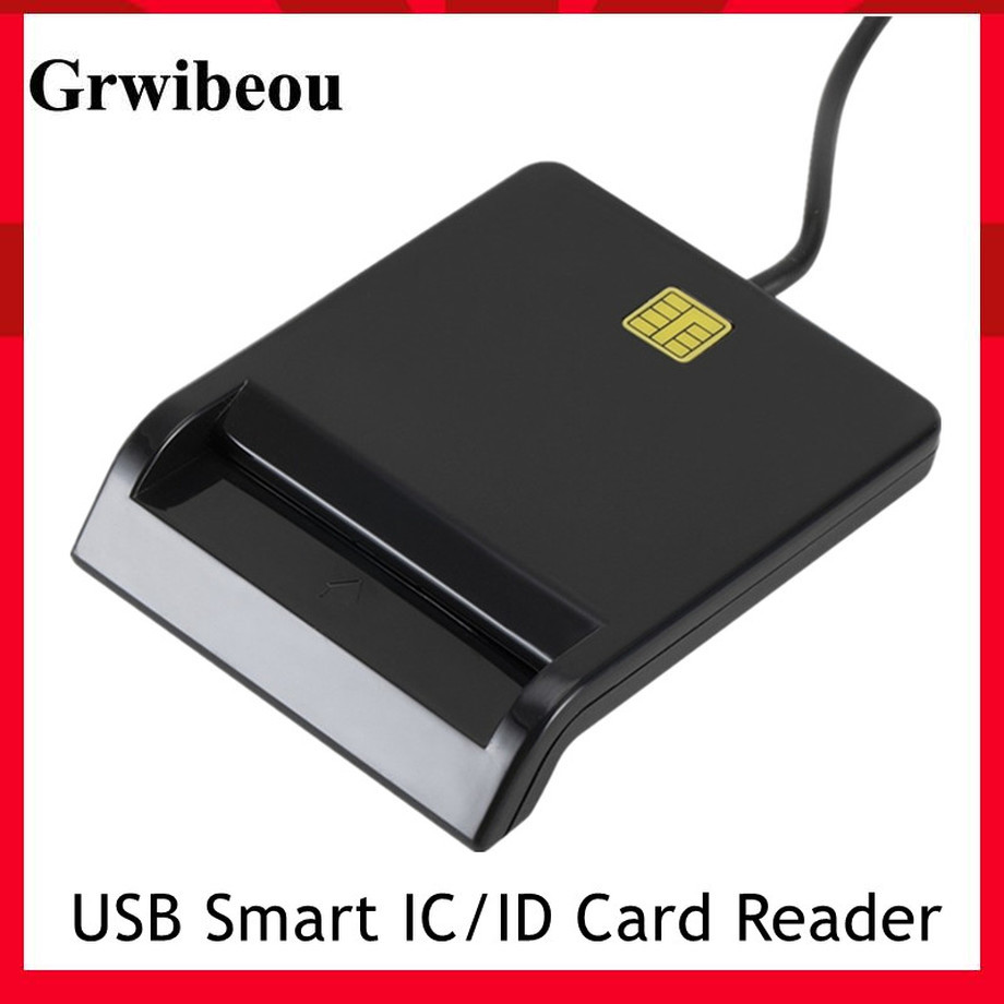 Grwibeou USB Smart Card Reader For Bank Card IC/ID EMV card Reader