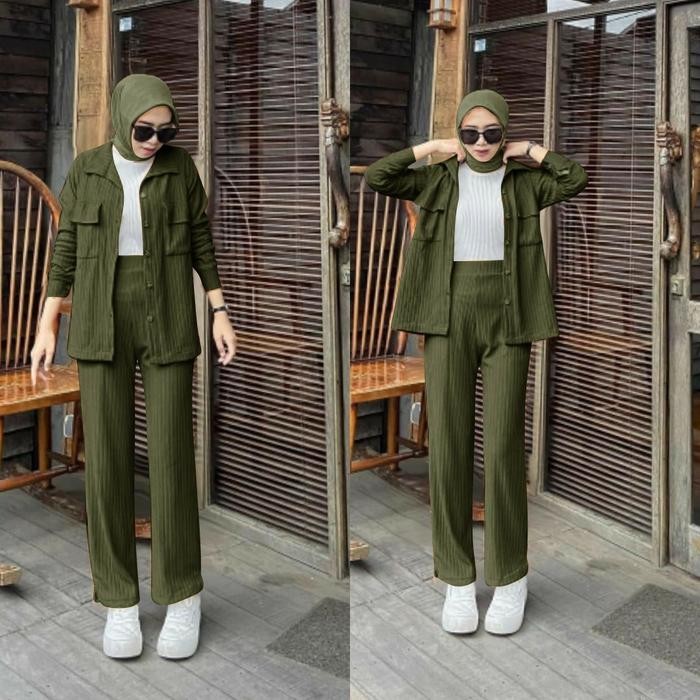 Setelan wanita BAJU DAN CELANA kekinian MODEL TERBARU 2023 -NABILA