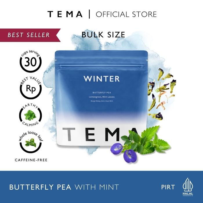 

TEMA Tea Loose Leaf Large Pouch - Winter / Butterfly Pea Blue Tea