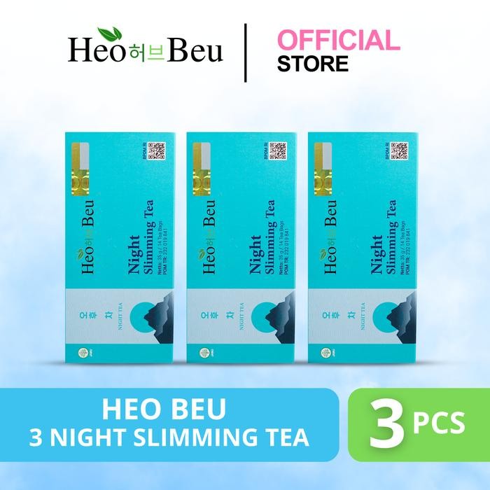 

3 Box Teh Malam Heo Beu Slimming Tea Korea BPOM S-Pirt Bisa Cod