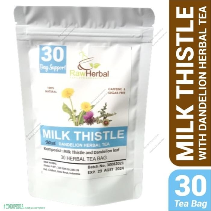 

#Unik.!! Milk Thistle With Dandelion Herbal Tea Isi 30 Tea Bag