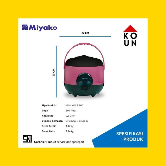 Magic Com Miyako MCM606B SBC / MCM 606 B SBC / MCM-606B SBC -