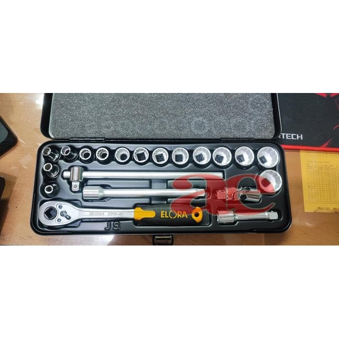 Kunci Socket Set Elora 871 Jsu 6-22Mm Original Terlaris