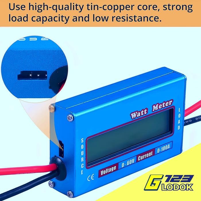 DIGITAL WATT VOLT AMPERE METER PENGUKUR POWER ARUS DAYA LISTRIK PLN RC DRONE AKI BATERAI LIPO