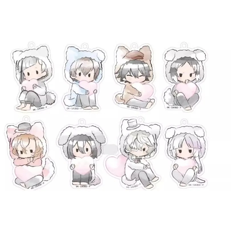 Game Nakahara Chuya Akutagawa Ryunosuke Nakajima Atsushi Dazai Osamu Keychain Doll Anime Acrylic