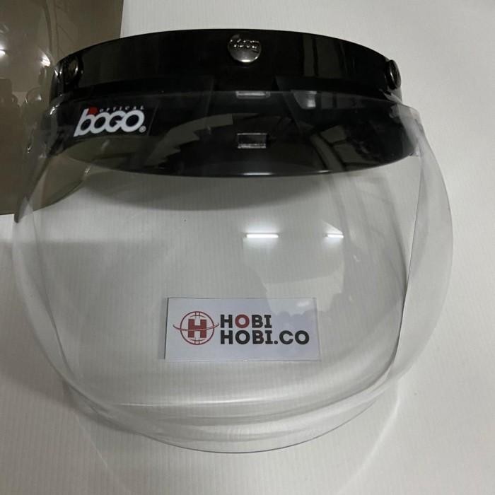 KACA BOGO ORIGINAL KACA ASLI HELM BOGO CEMBUNG CLEAR RETRO