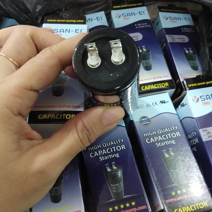 SAN EI / AKENO CAPACITOR 100 UF/ MFD , 150 UF, 200 UF KAPASITOR CD60 -250 VAC