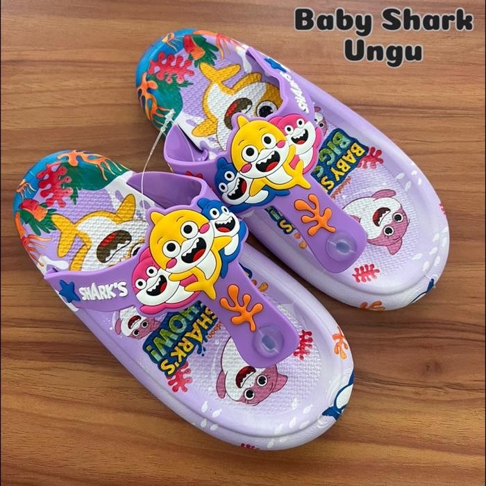 SANDAL JEPIT ANAK BABY SHARK IMPORT LUCU TERBARU COWOK CEWEK 2 - 10 TAHUN FASHION