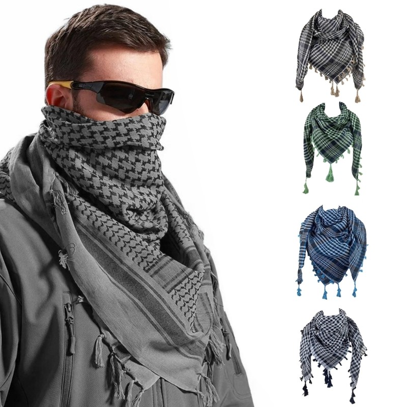 Keffiyeh Tacticals Desert Scarf Wrap Shemagh Head Neck Arab Scarf Unisex Arab Shemagh Keffiyeh