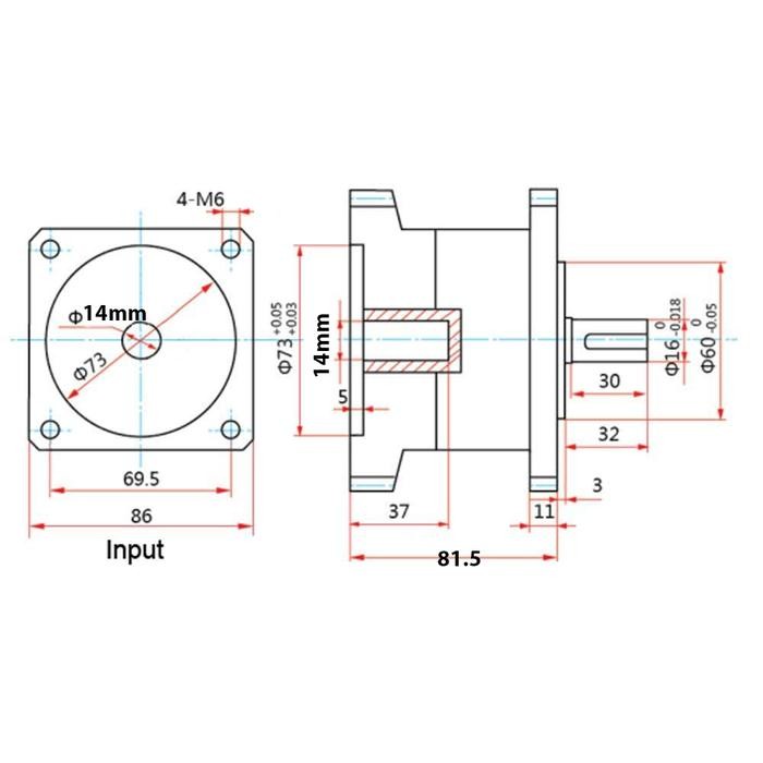 NEMA 34 PLANETARY GEARBOX