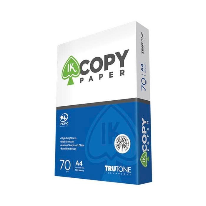 

KERTAS HVS A4 70 GRAM IK PAPER/IK COPY PAPER MURAH/ 1 Rim