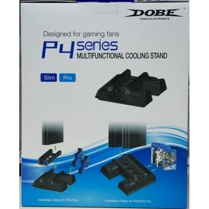 Paling Berkualitas Dobe Kipas Pendingin Ps4 Fat Slim Pro Charging Dock Stand Cooling Fan Vertical