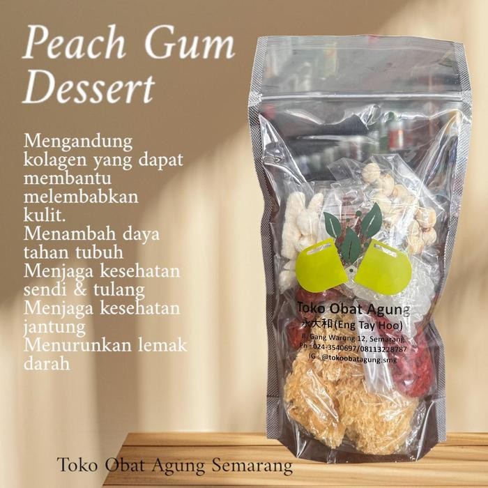 

Paket Ramuan Peach Gum Dessert FREE Gula Batu. Pereda Panas Dalam, Mengenyalkan Kulit, Meningkatkan