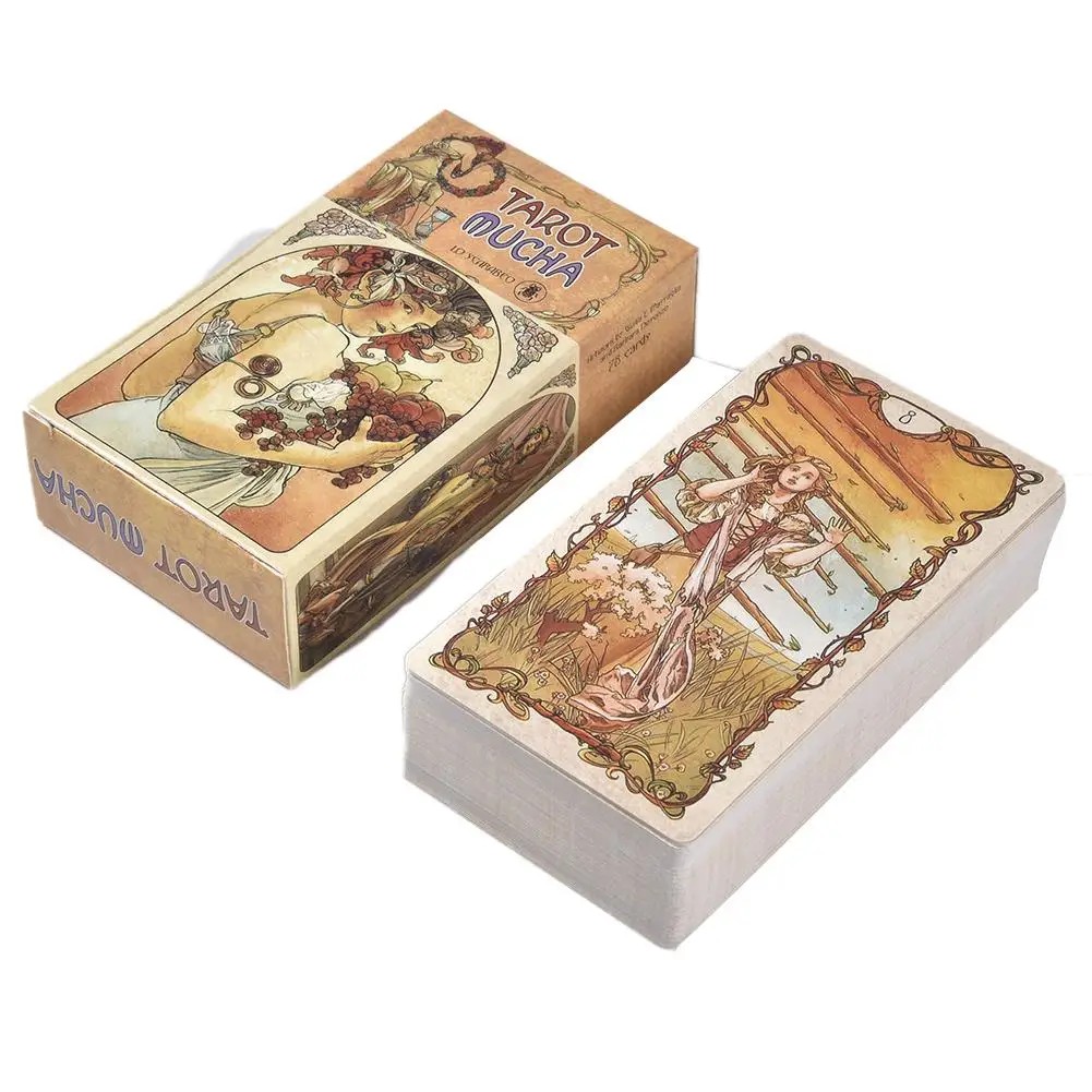 

1Pcs Deck Tarot Tarot Mucha Cards Tarot Deck Card Game Toy Tarot Divination Card Game Board Guidance